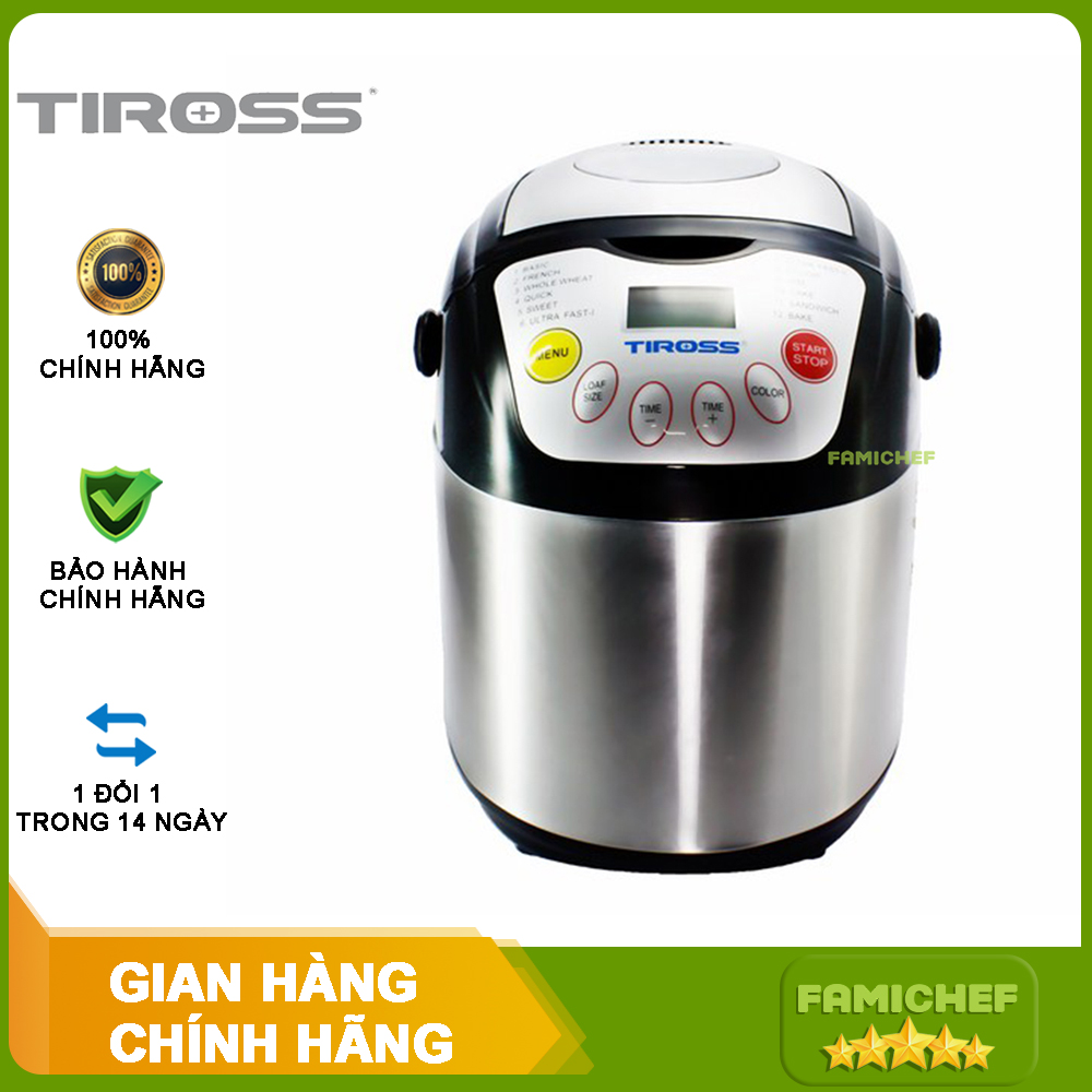 Máy làm bánh mì 12 chức năng Tiross TS821 - Hàng chính hãng