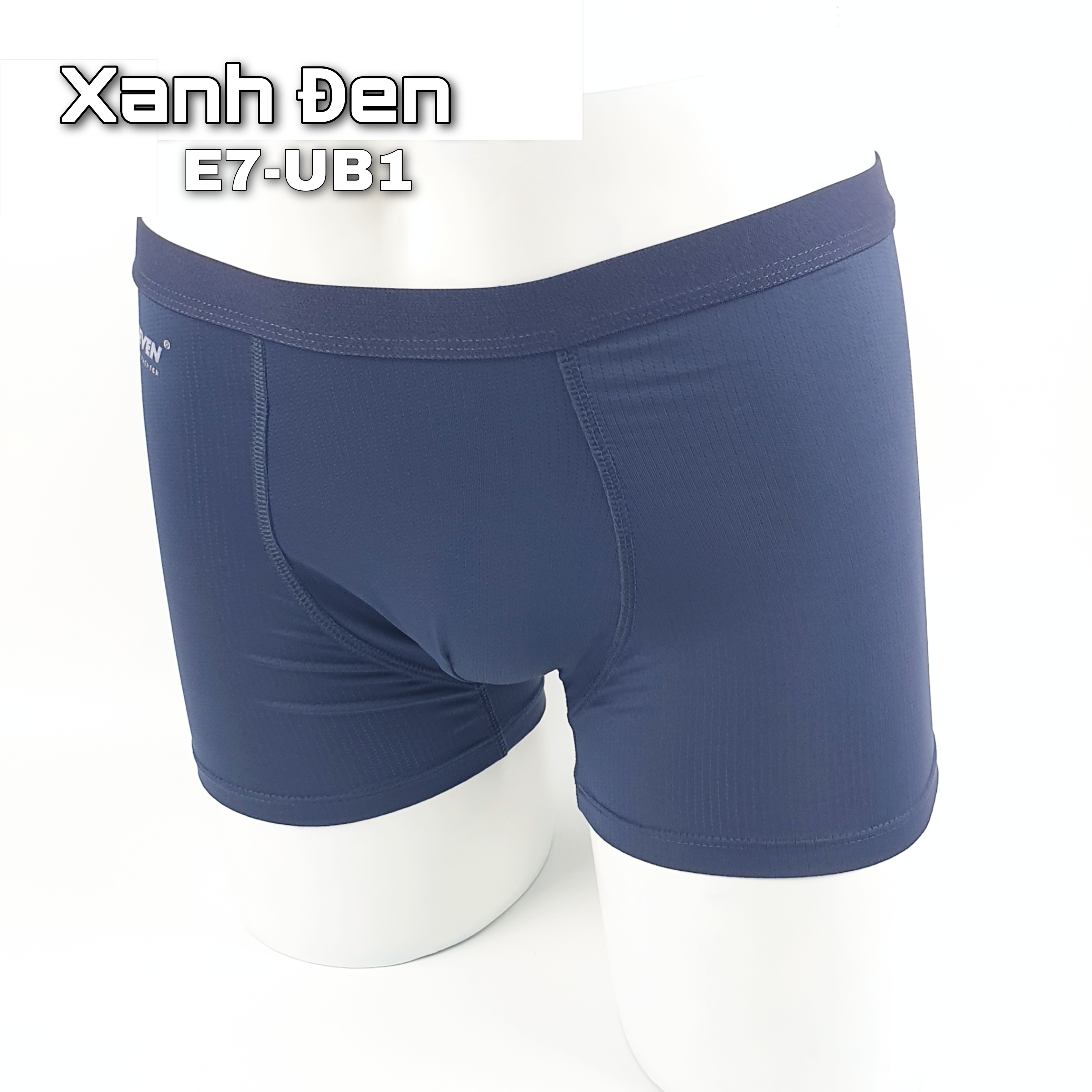 Quần lót nam Boxer co giãn 4 chiều, lưng thun nhỏ, công nghệ thoáng khí - màu Xanh đen