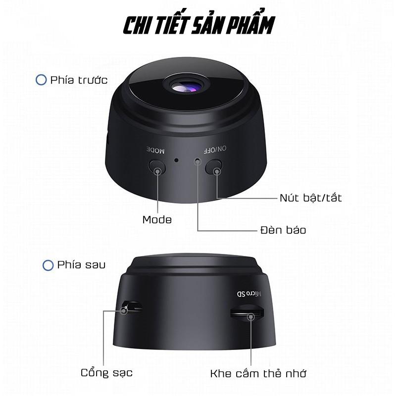 Camera IP Wifi Mini Hồng Ngoại HD 1080P Kết Nối Với Điện Thoại Từ Xa A9