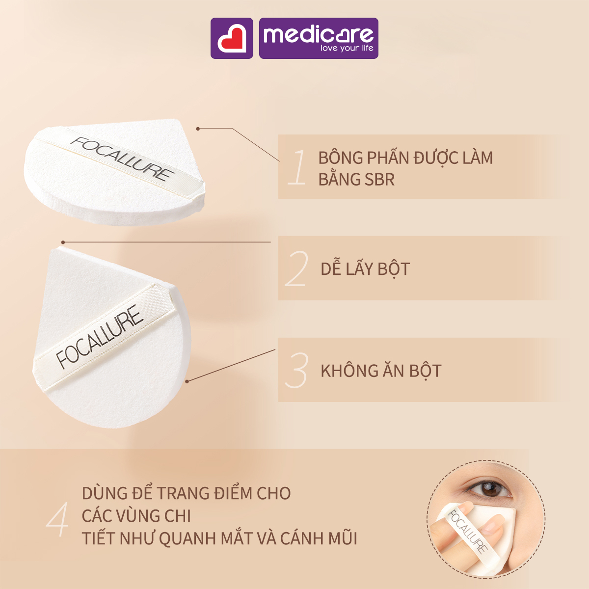 Phấn nền FOCALLURE kiềm dầu 10g