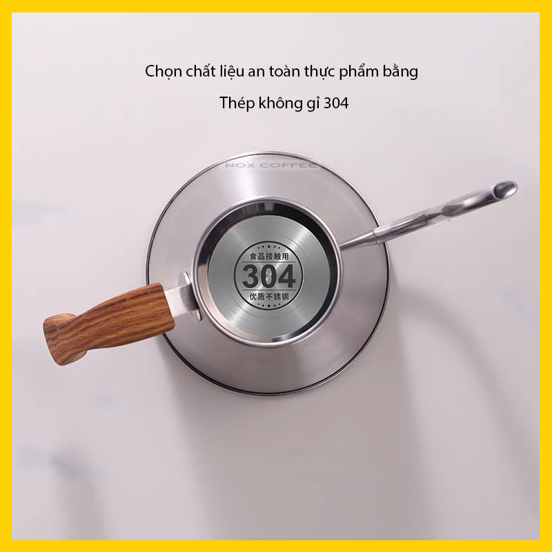 Ấm đun nước cổ ngỗng pha cà phê có kèm nhiệt kế đo nhiệt độ nước | Dung tích 1,2 lít