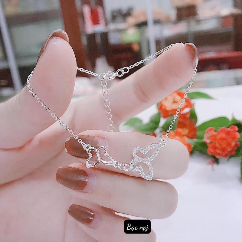 Lắc Tay hình Bướm đôi ️ SIÊU HOT ️ , Vòng tay Bạc Ta - Bạc Npj