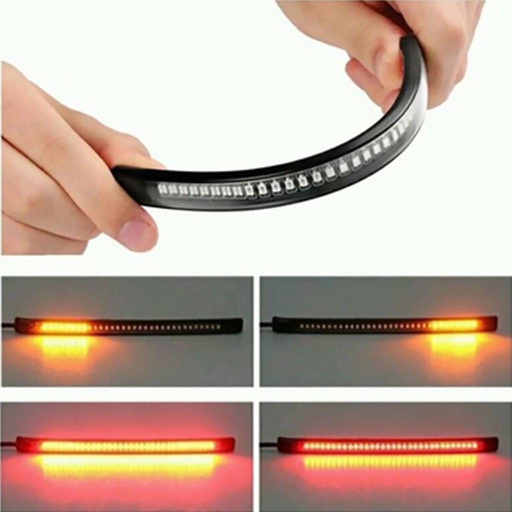 Dải đèn xe máy cao cấp gồm 48 bóng đèn LED cho xanh xe sau