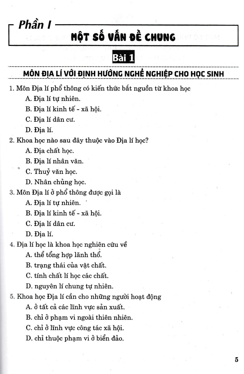 Trắc Nghiệm Địa Lí Lớp 10 (Dùng Chung Cho Các Bộ SGK Theo Chương Trình GDPT Mới)  - HA