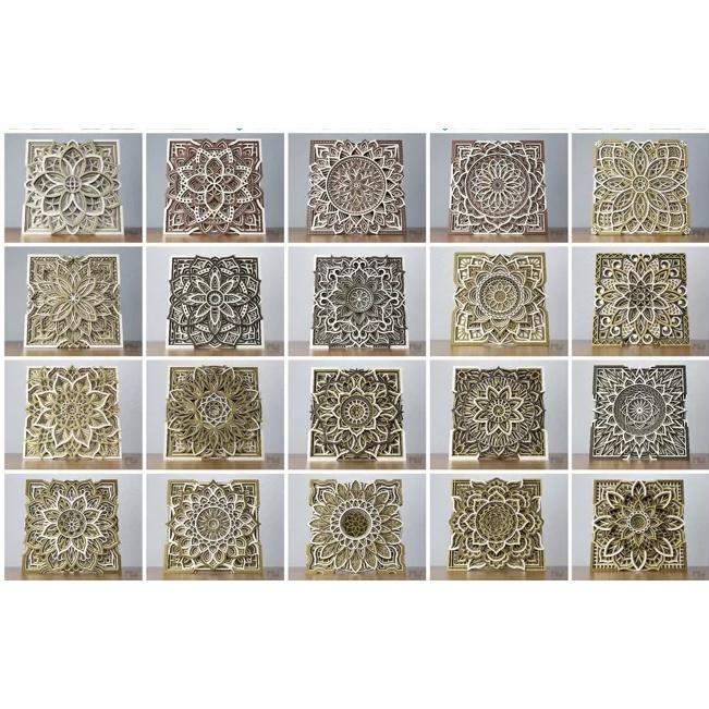 Tranh gỗ nhiều lớp Mandala Mẫu 39