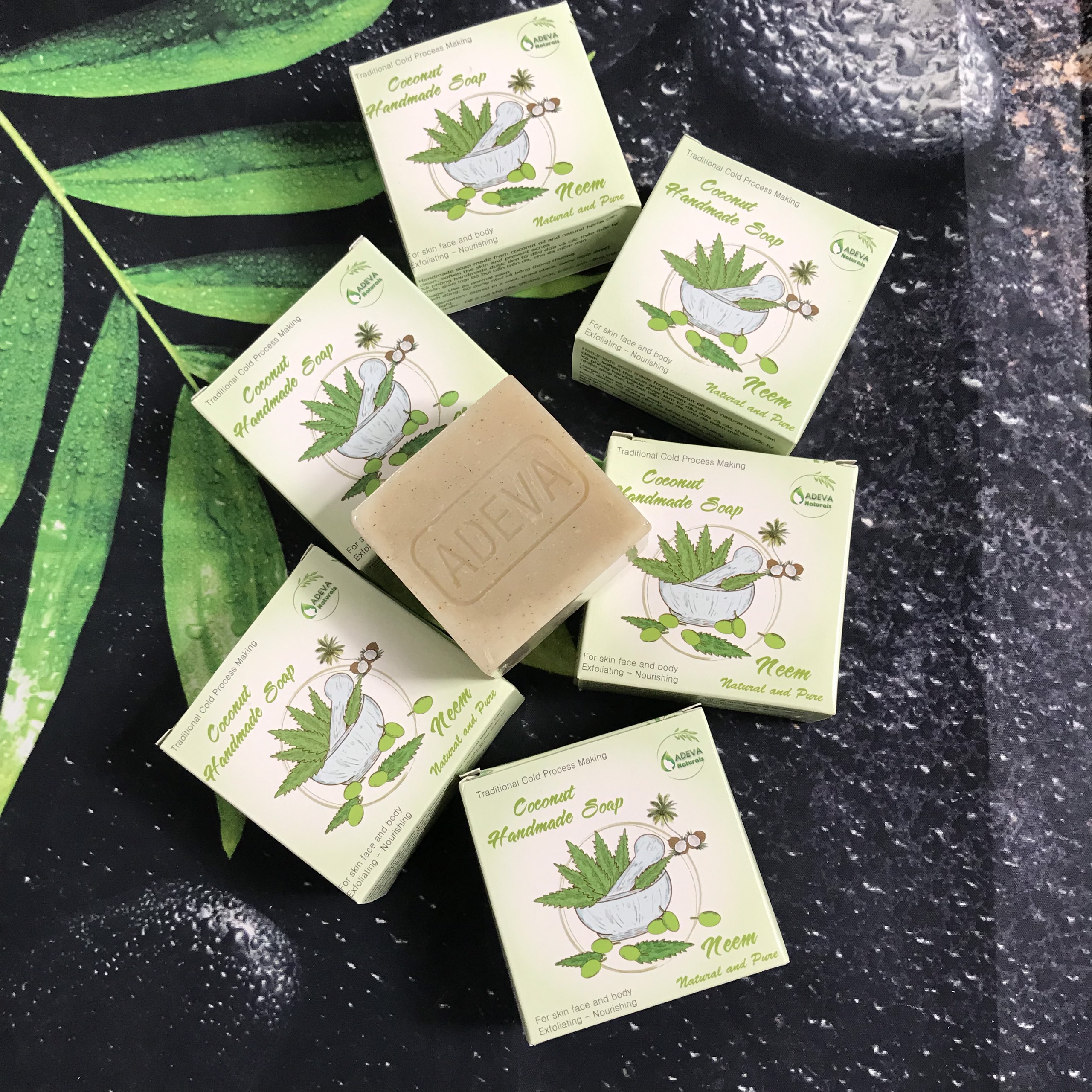 Xà phòng handmade Neem - Set 6 soap Adeva Naturals