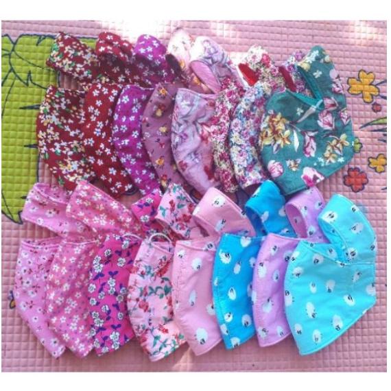 Khẩu trang vải mặt nạ 2 mặt vải tole trước sau giao ngẫu nhiên nhiều màu ảnh thật bảo đảm