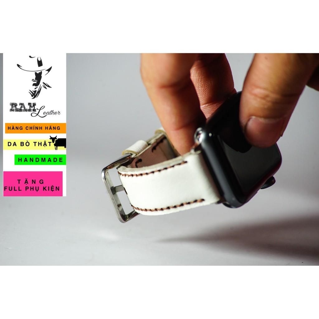 Dây đồng hồ RAM Leather da dê trắng - RAM classic 1996