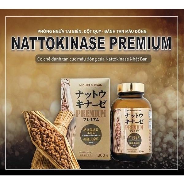 Viên uống hỗ trợ điều trị tai biến Nichiei Bussan Nattokinase Premium 10.000FU 300/60 viên (Nội địa Nhật Bản