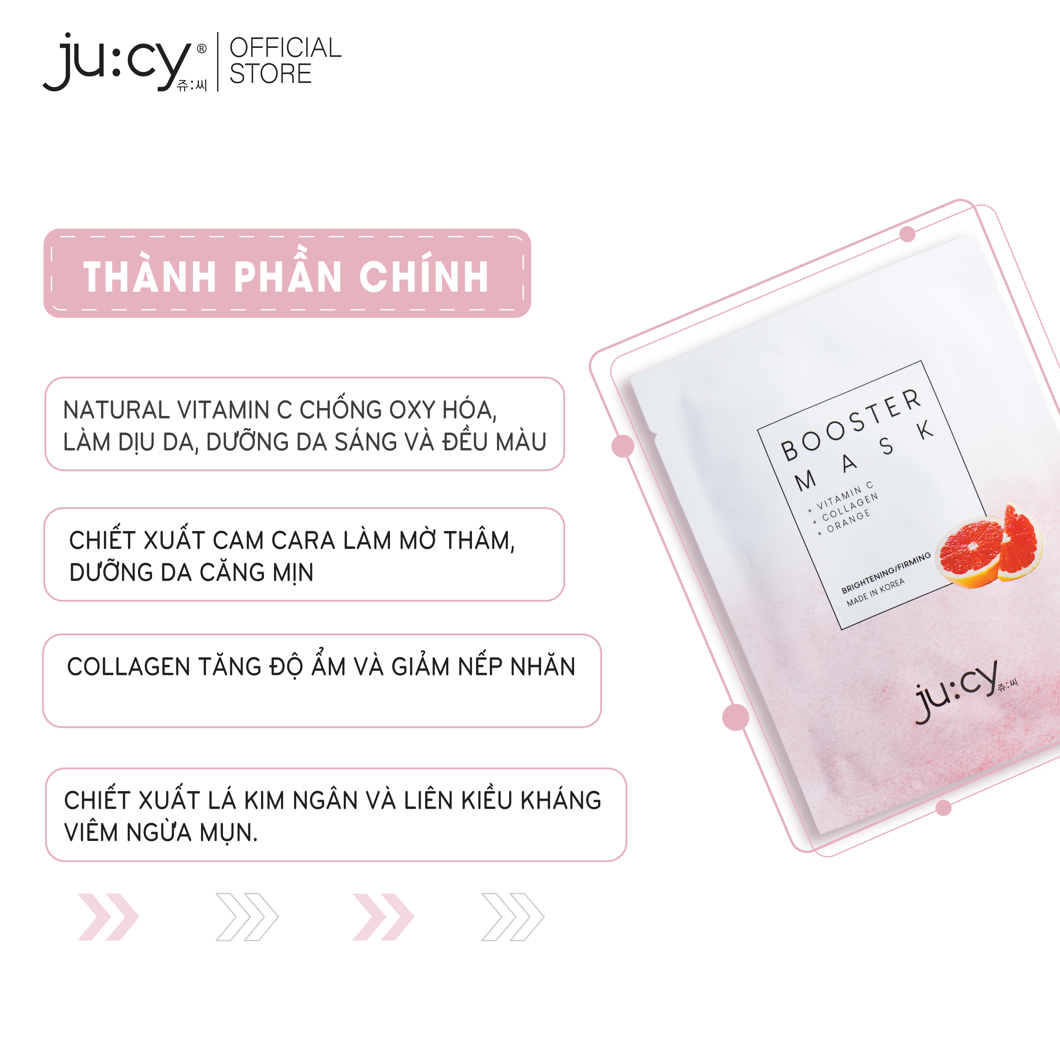 Combo 10 miếng mặt nạ Hàn Quốc Ju:cy Booster Mask