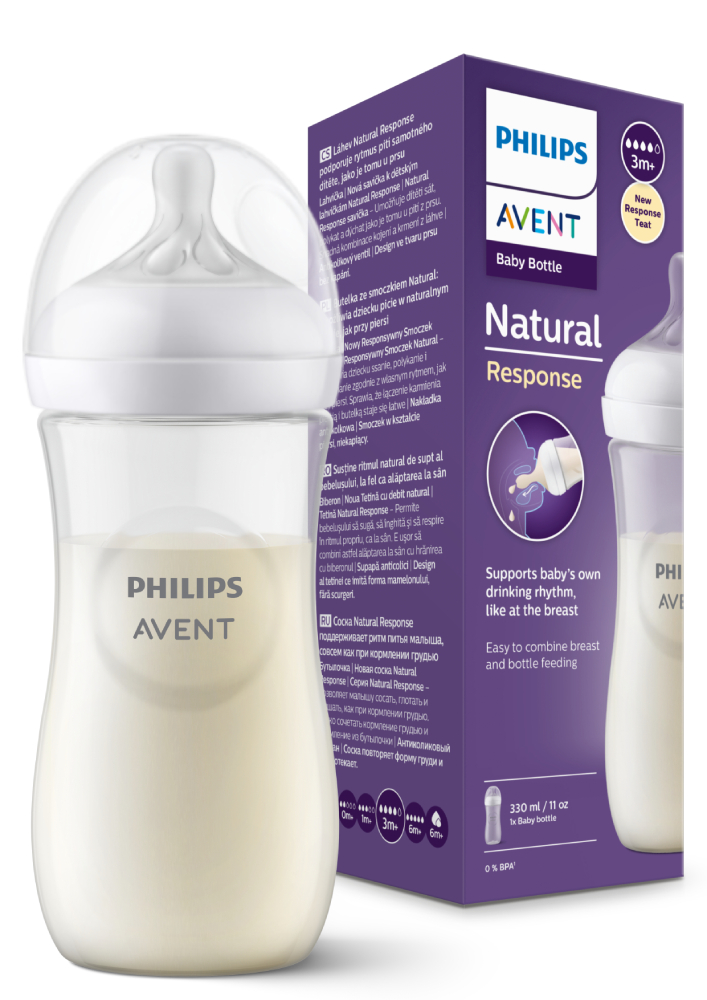 Philips Avent Bình sữa mô phỏng tự nhiên mới - dung tích 330ml cho bé từ 3 tháng SCY906.01 SCY906.02