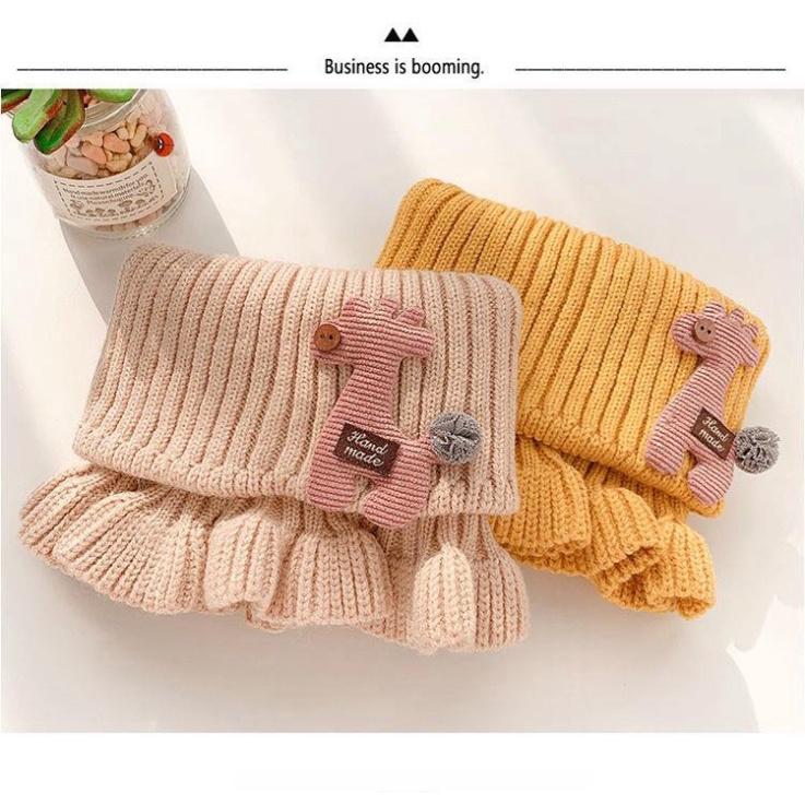 Khăn Len Giả Cổ Áo Bé Gái Siêu Cute