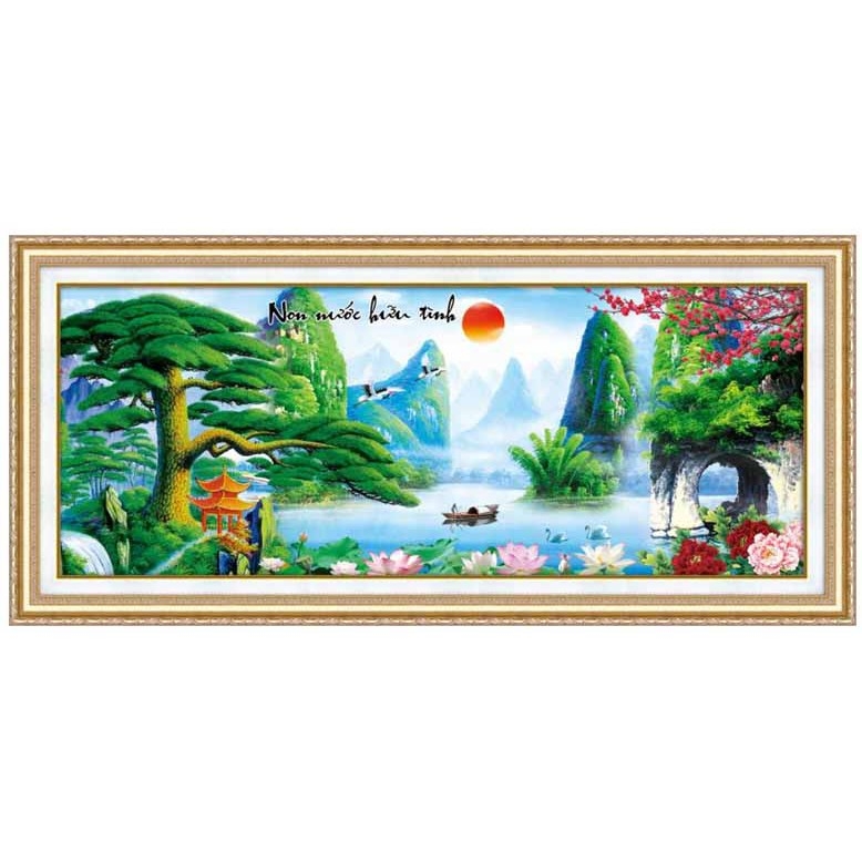 Tranh đính đá Non Nước Hữu Tình chưa đính
