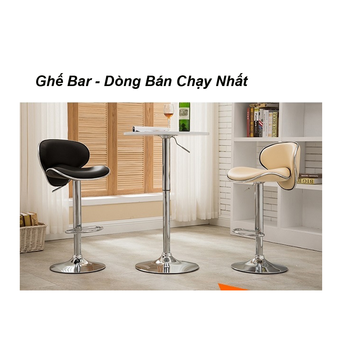 Ghế Bar Thời Trang Bọc Nệm PVC êm Ái , Phong Cách Đương Đại, Xu Hướng Hiện Đại, Xoay Tròn, Tăng Giảm Độ Cao AZP-BC04