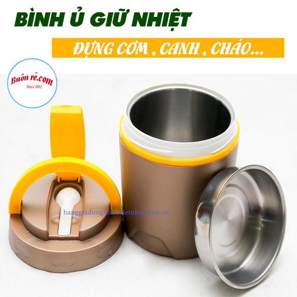 Hộp cơm văn phòng giữ nhiệt 2 tầng lõi inox - Cặp lồng ủ cơm, cháo Việt Nhật