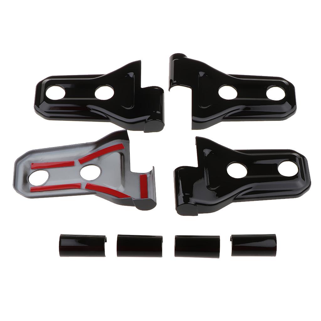 4Pcs Black Door Hinge Covers Trim Fits for 2018 Wrangler JL Unlimited