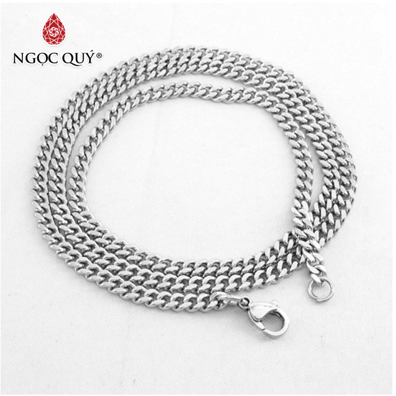 Dây chuyền inox nam dạng xích - Ngọc Quý Gemstones