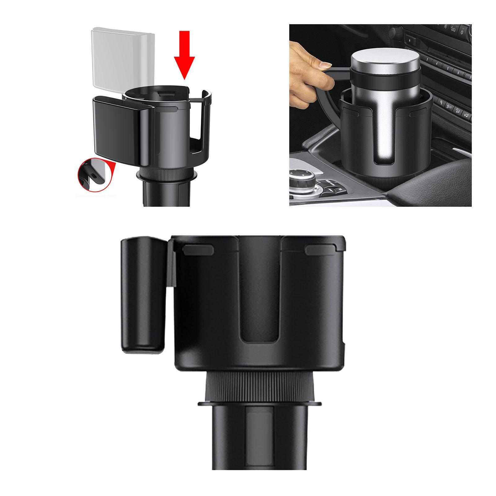 Car Cup Holder Expander Adapter with Phone Mount Car Spare Part