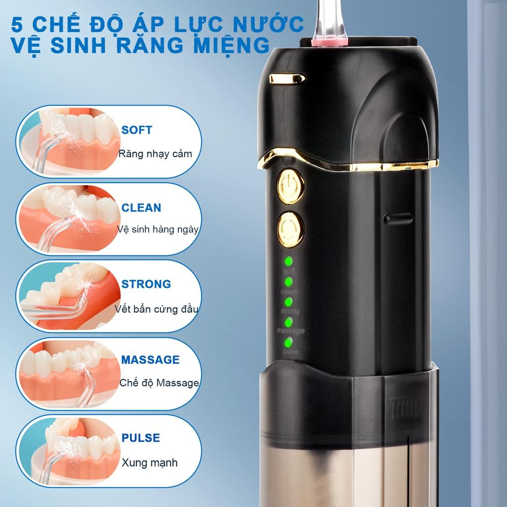 Máy Tăm Nước Du Lịch Cao Cấp WaterPush CY-1904 Black-Siêu nhỏ gọn-1 đổi 1 Online trong 12 tháng