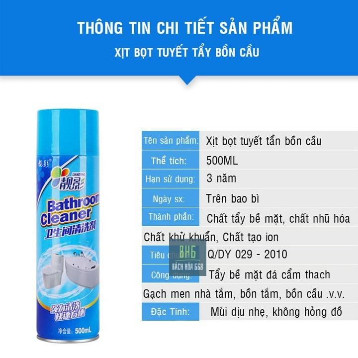 Bình xịt tẩy rửa bọt tuyết Bathroom Cleaner 500ML vệ sinh nhà tắm - Tiện dụng dễ sử dụng