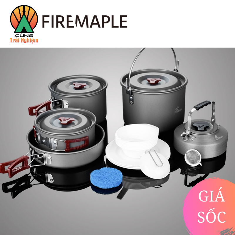 Bộ Nồi Chảo Nấu Ăn Tiện Lợi Chuyên Dụng Dã Ngoại Fire-Maple FMC 212