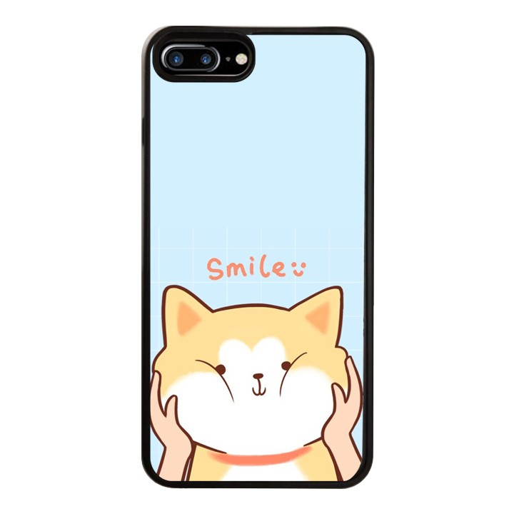 Ốp Lưng Kính Cường Lực Dành Cho Điện Thoại iPhone 7 Plus / 8 Plus Smile