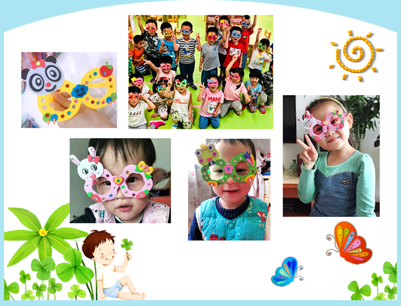 Đồ chơi thủ công - Kính đeo mắt tự làm nhiều mẫu mã cho bé chọn lựa