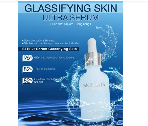 Serum Skinavis Hyaluronic acid – Serum HA cấp ẩm giảm căng rát da- Không gây bết da 30ml