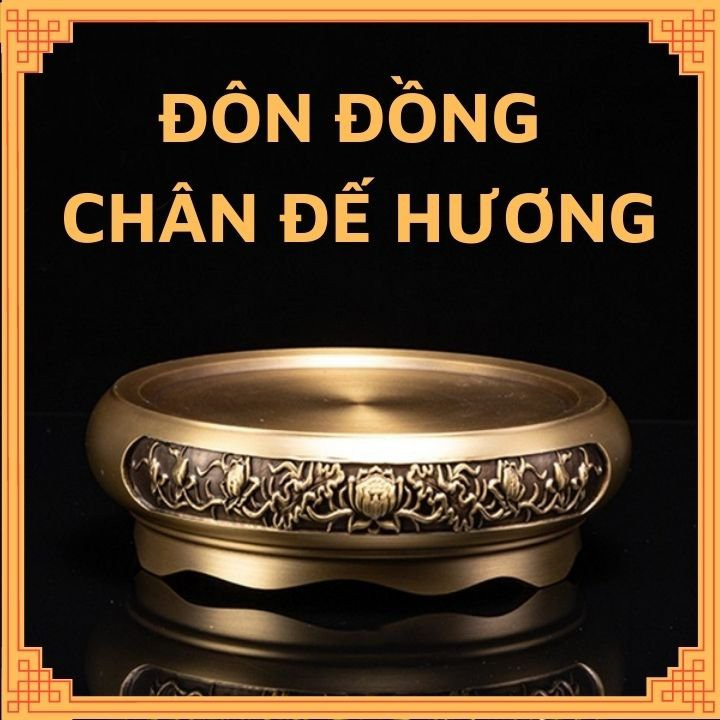 Lư đồng xông trầm đốt trầm thay cho lư điện - lư đốt trầm hương đồng nguyên khối tặng hồ lô đồng và lót chống cháy