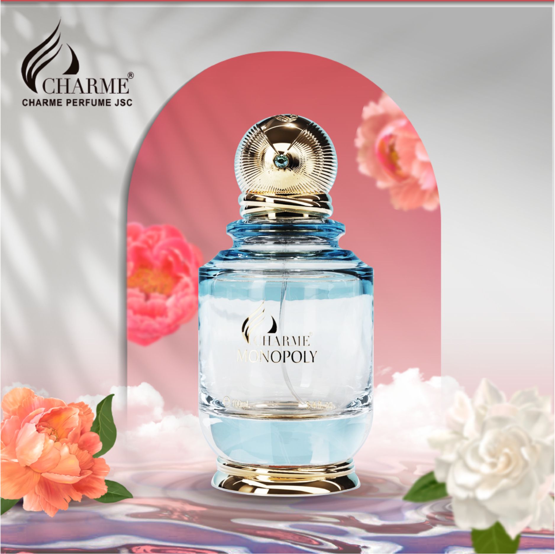 Nước hoa nữ chính hãng Charme Monopoly 100ml với hương thơm man mát nhẹ nhàng mang lại sự say mê dịu dàng