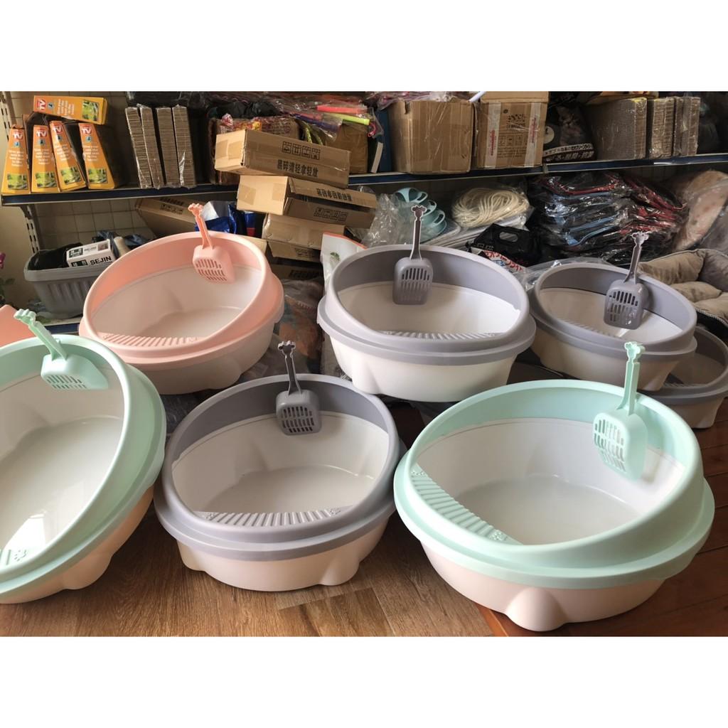 Khay vệ sinh hình elip cho mèo hàng cao cấp có sz lớn cho bé 10kg