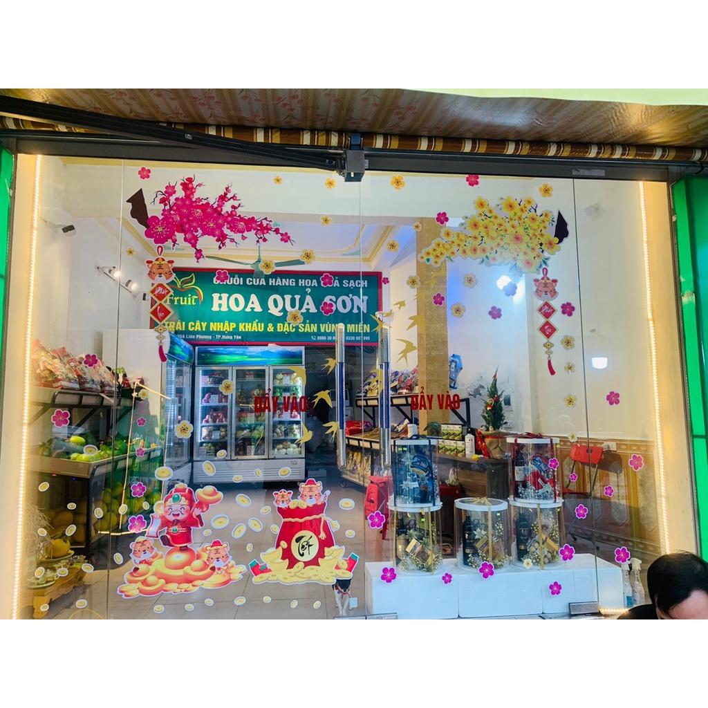 Decal tết 2022 dán cửa kính decor trang trí nhà cửa dán tường