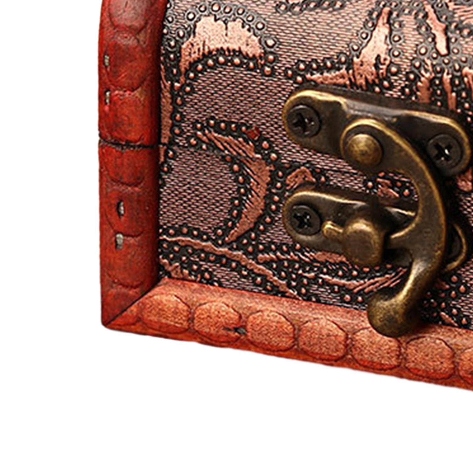 Decorative Storage Box, Antique Jewelry Box, Home Decor Vintage Style Treasure Chest, Vintage Style Wooden Storage Box, for Hairpins Jewelry