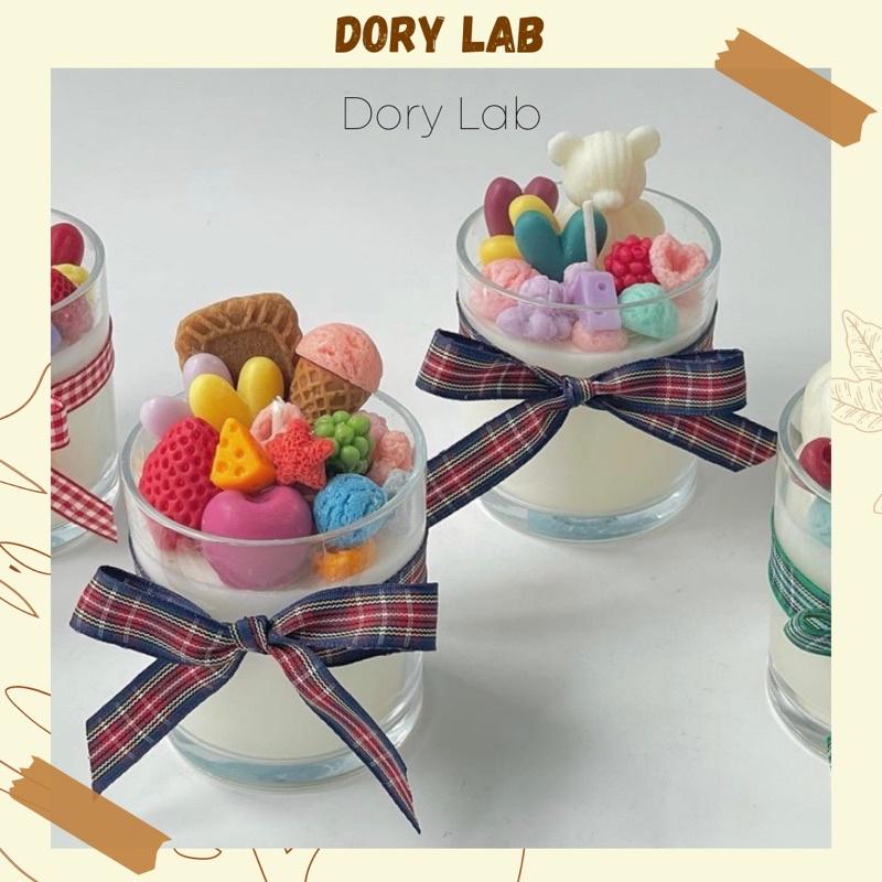 Nến Thơm Ly Topping Nhiều Màu Sắc Handmade - Dory Lab