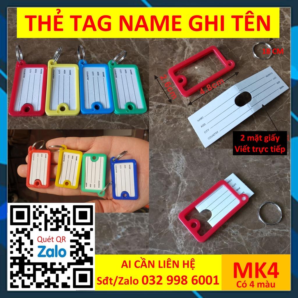Combo 50MK4 Thẻ Ghi Nhớ Chìa Khóa, Vali, Hành Lý Móc chìa khóa SQ-3308 Key Tag đánh dấu valy magic