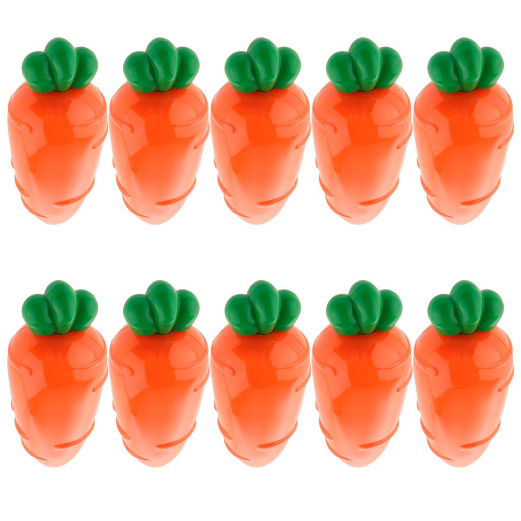 10 Pieces Plastic Carrot Shape Candy Boxes Party Gift Favor