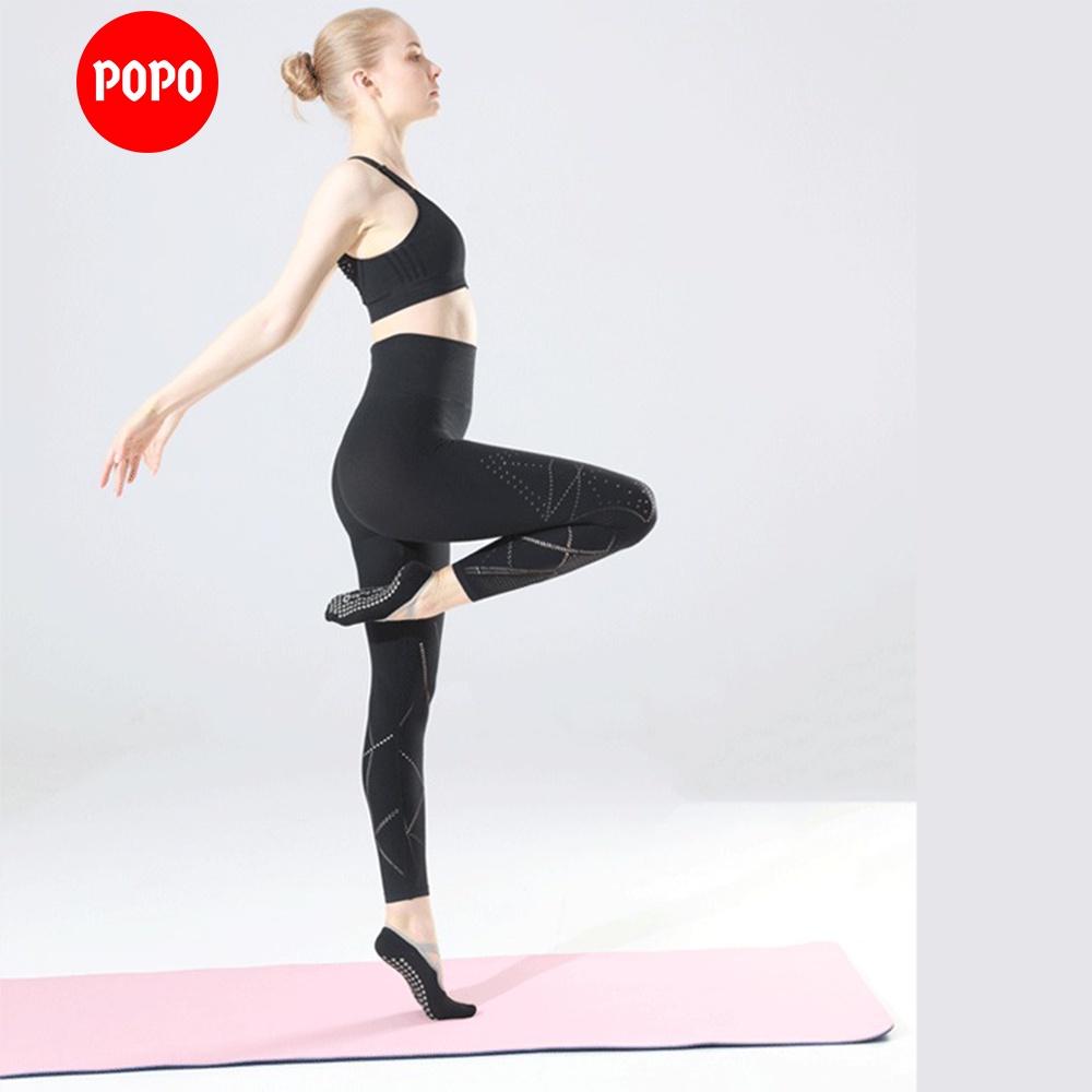 Vớ yoga quai chéo chống trượt POPO dùng như tất yoga tập thể dục chống , êm ái, tránh hôi chân