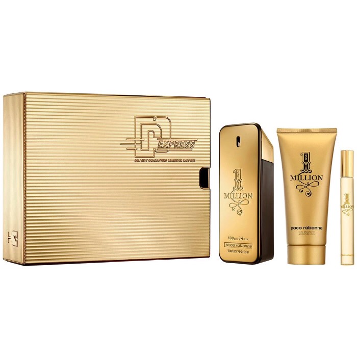 Bộ Nước Hoa Nam Paco Rabanne 1 Million Gift Set Chai 100ml + Shower Gel 100ml + Mini 10ml