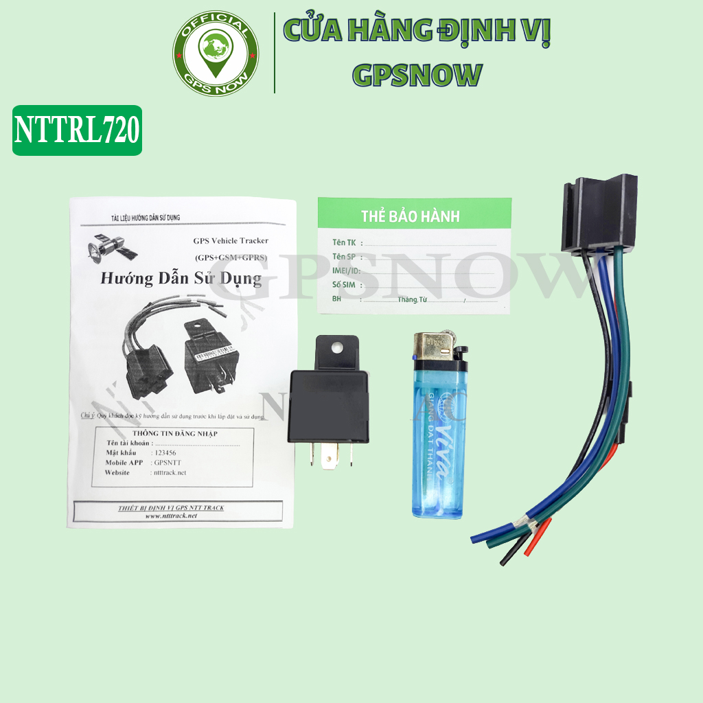 Định Vị Xe Máy Dạng Rơ Le NTTRL720