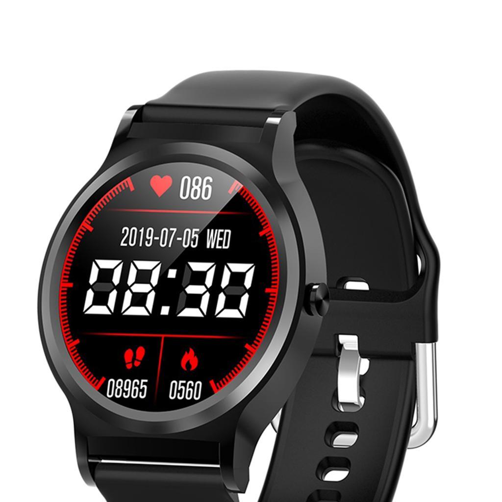 TFT Blood Pressure Fitness Tracker IP68 Calling Reminder Bracelet Black