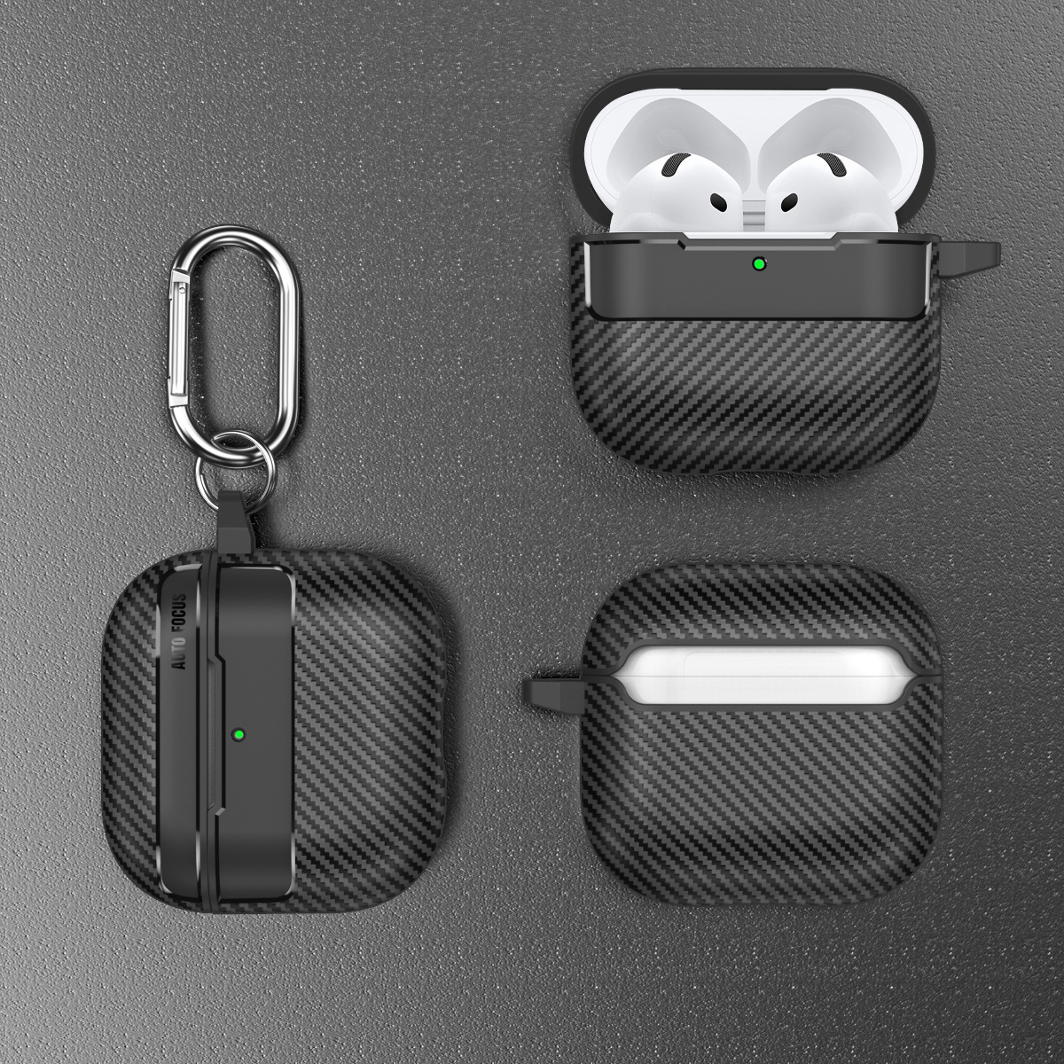 Bao Case Ốp TPU Carbon cho Airpods 4 - Hàng Chính Hãng