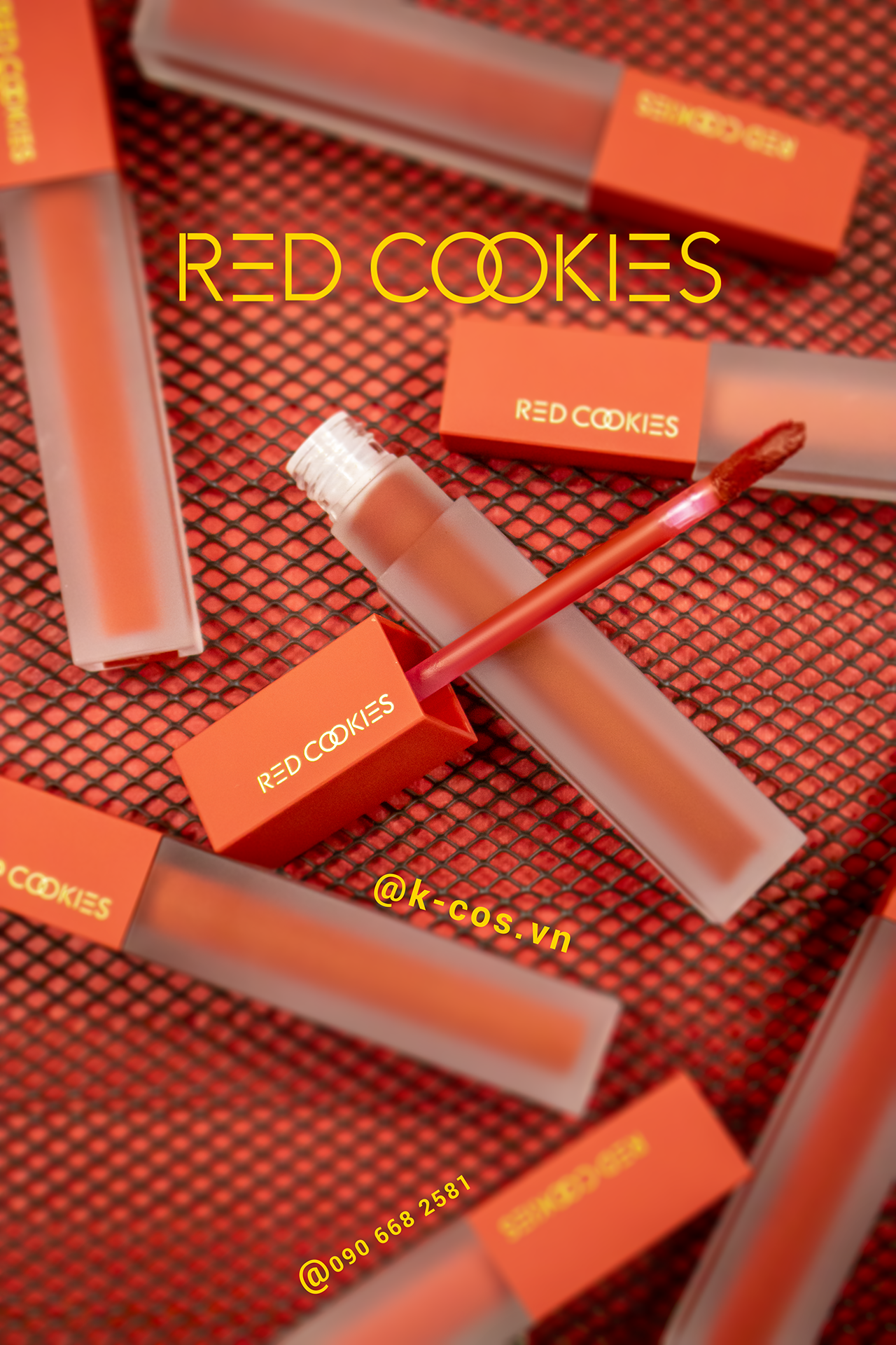 Son Lì Red Cookies Brownie Velcet Lip Hàn Quốc Màu B3 - Đỏ Tươi (4gr )