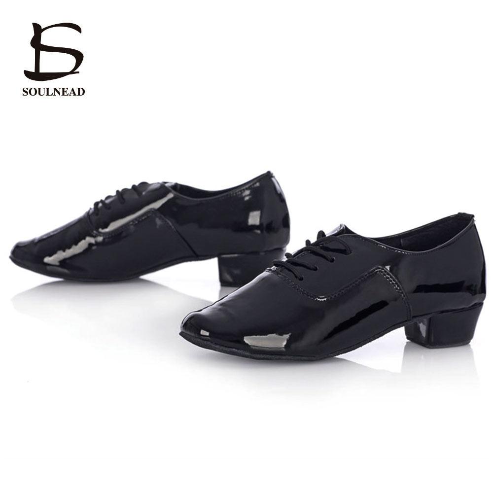 Đàn ông Latin Salsa Giày khiêu vũ dành cho người lớn Jazz Tango Dance Giày đen Color: Black Shoe Size: 4