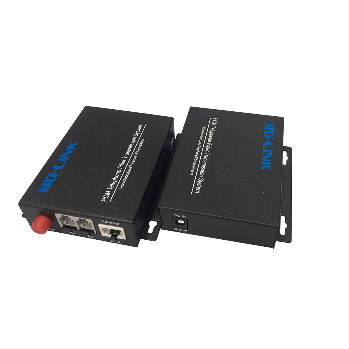 Bộ chuyển đổi quang thoại 2 Kênh J11 kèm 1 cổng LAN Ho-link HL-2PCM1E-20T/R - Hàng Chính hãng