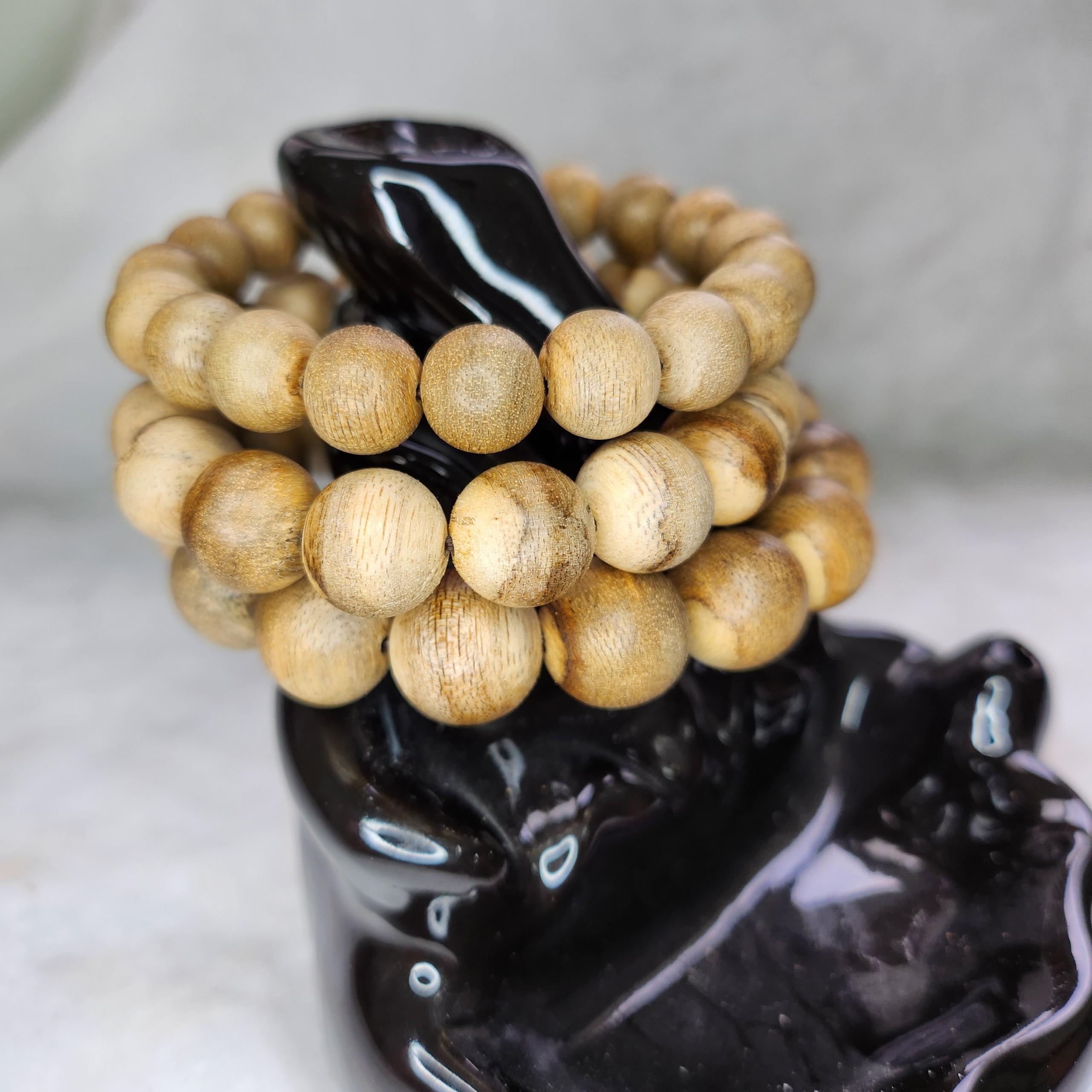 Vòng trầm hương tròn Cát An kích thước 10mm, 12mm, 14mm