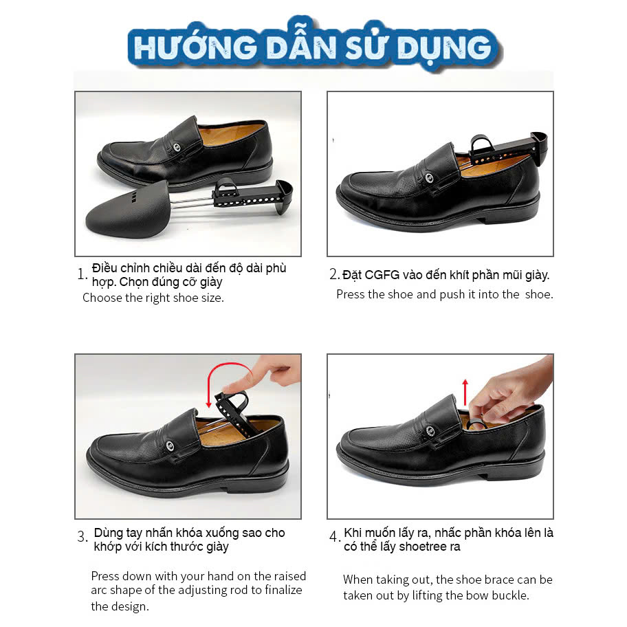 Cặp Cây Giữ Form Giày CGFG01 Shoe Tree Tùy Chỉnh Size Nam (39-45)