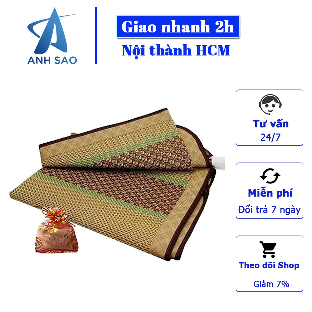 Chiếu điều hòa cao cấp Ánh Sao - Sợi mây tổng hợp + Tặng kèm túi thơm thảo dược - giao mẫu ngẫu nhiên