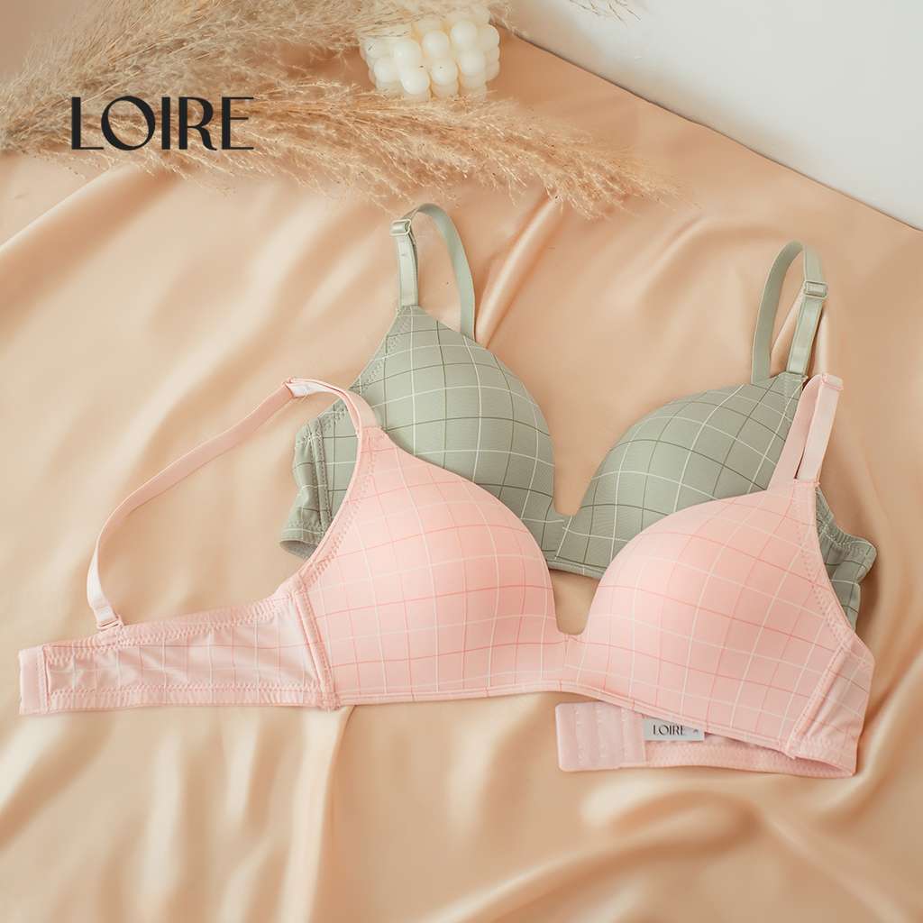 Áo Lót Nữ Không Gọng Nâng ngực nhẹ LOIRECHIC BRFC02 Kẻ Caro