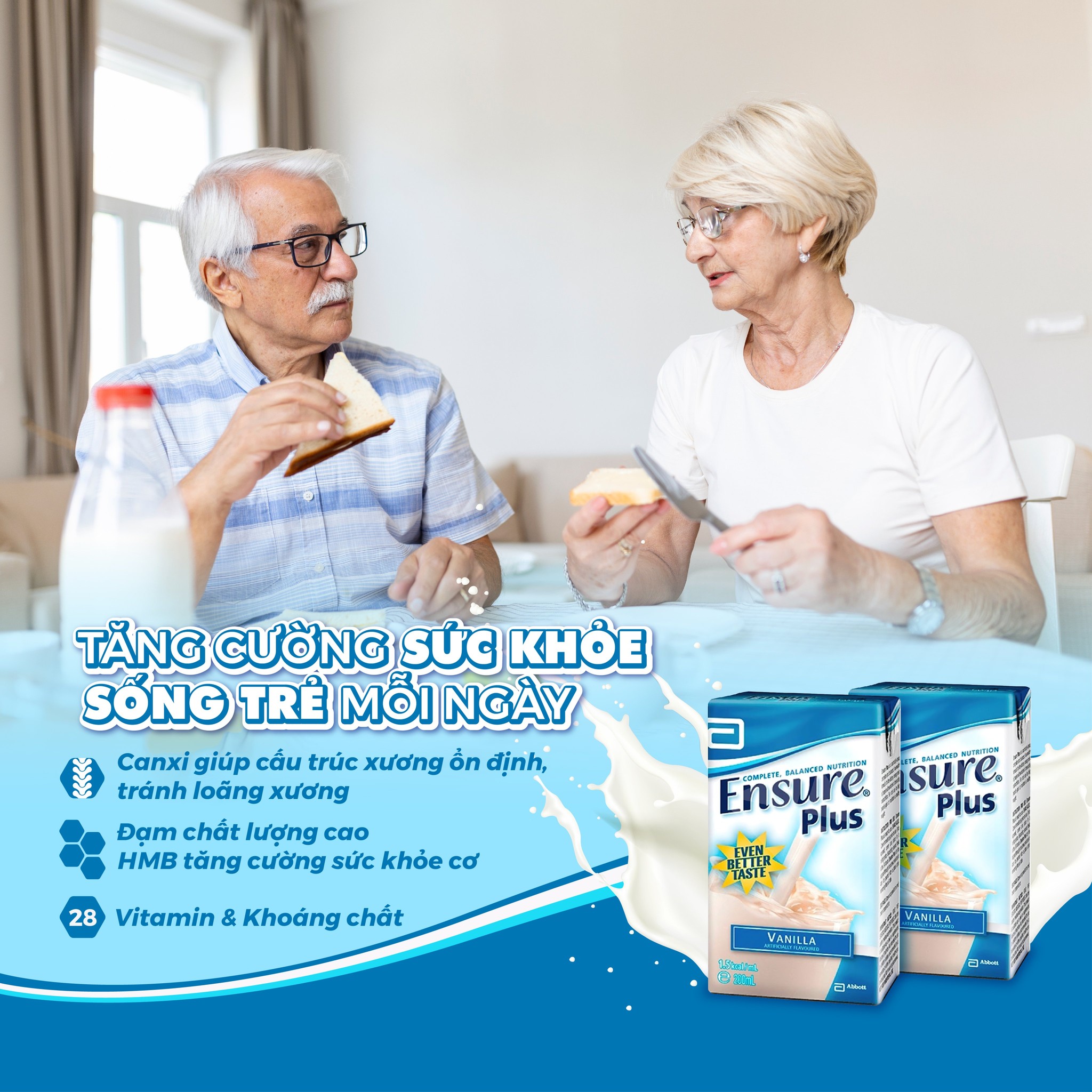 Hình ảnh Sữa Ensure cho người già Úc - Cung cấp dinh dưỡng giúp hồi phục sức khỏe cho người suy dinh dưỡng, ốm yếu, người già - QuaTangMe Extaste