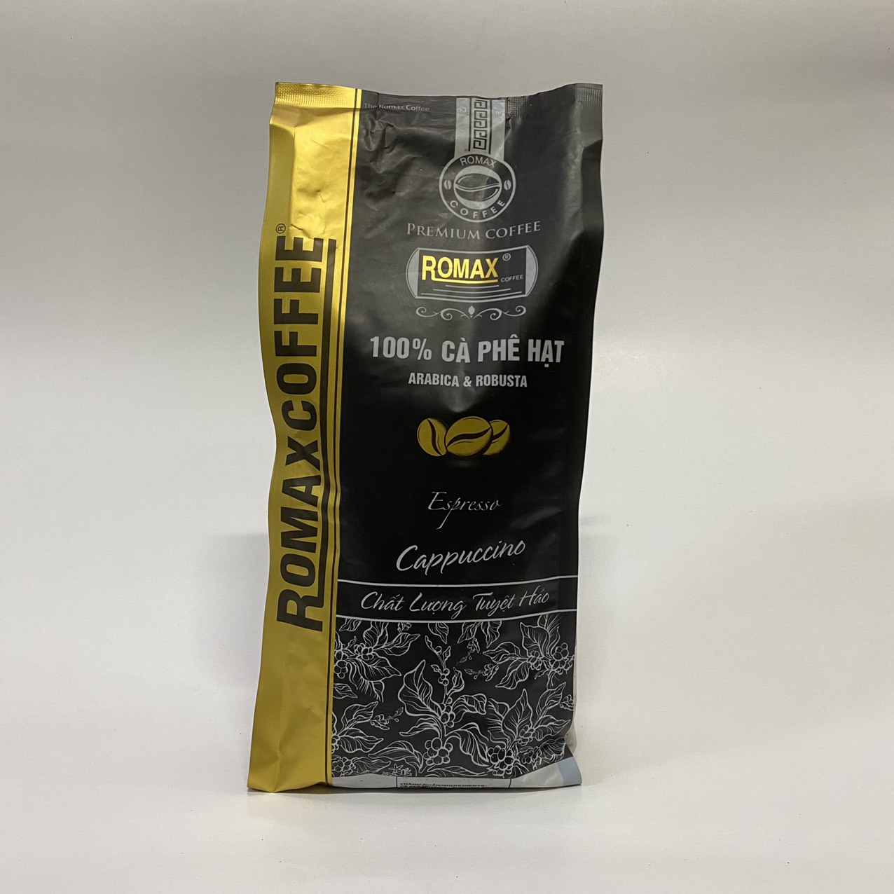 Cà phê hạt ROMAX HT Arabica Robusta Espresso nguyên chất có bơ 1kg - Romax Coffee